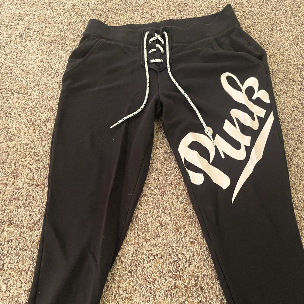 Black and White Joggers by Pink